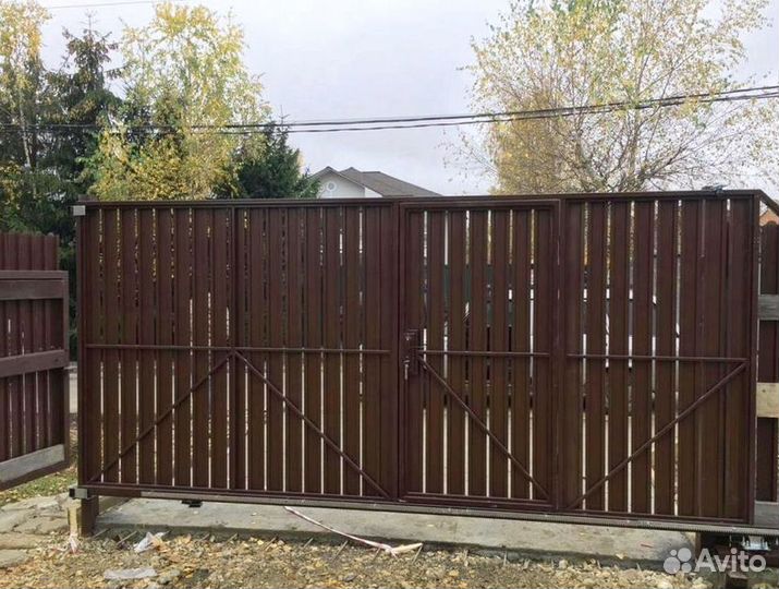 Откатные ворота со склада