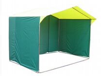 Палатка "Домик" 3.0х1,9 желто-зеленая
