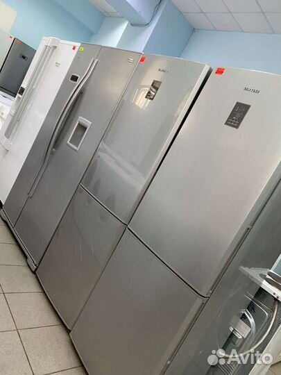 Холодильник бу с доставкой белый металлический