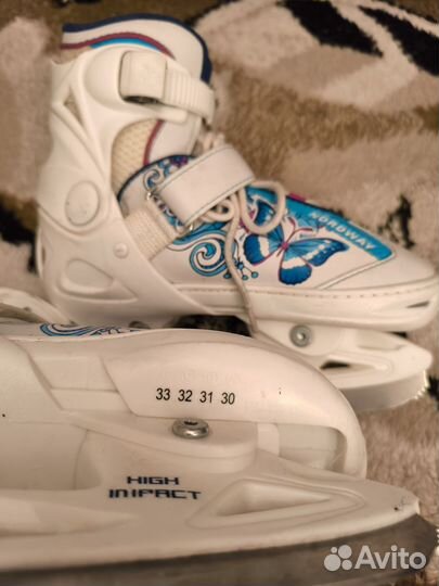 Коньки раздвижные 30 33 нордвей