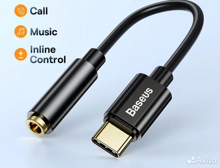 Переходник с USB Type C на jack 3,5