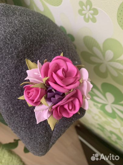 Заколка брошки ободок ручная работа