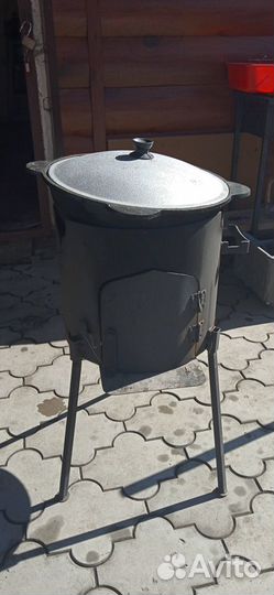 Казан 8 литров+печка