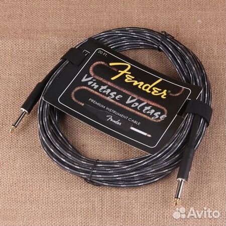 Кабель инструментальный для электрогитары 1,2,3,5м
