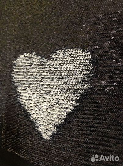 Новая ткань с пайетками чёрная, Италия, 0,5*1.30м