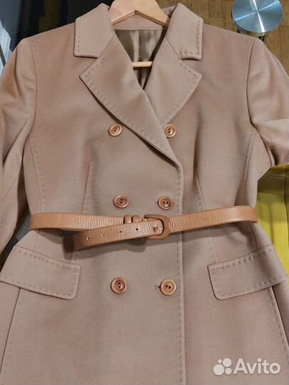 Max Mara пальто кашемир шерсть camel классическое