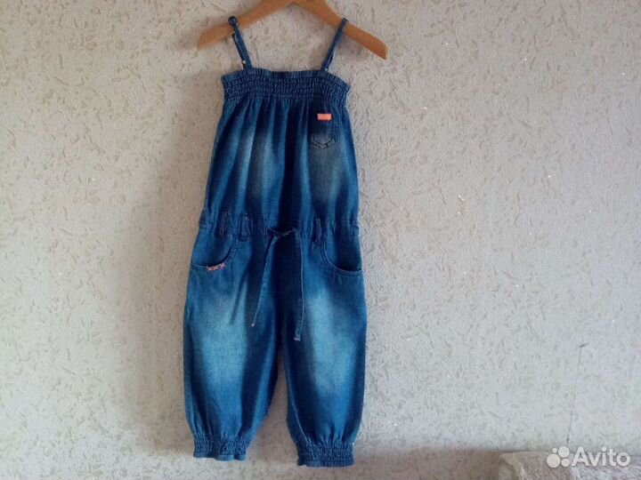 Джинсовый комбинезон для девочки 110