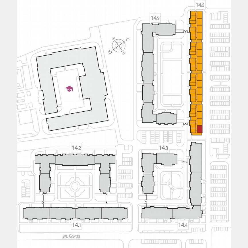 2-к. квартира, 58,2 м², 5/8 эт.