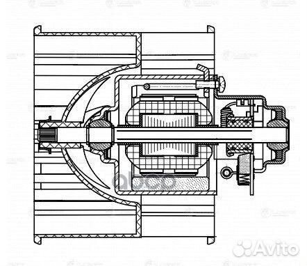 Э/вентилятор отоп. Лада 2108-99, 2110-15 (линейка