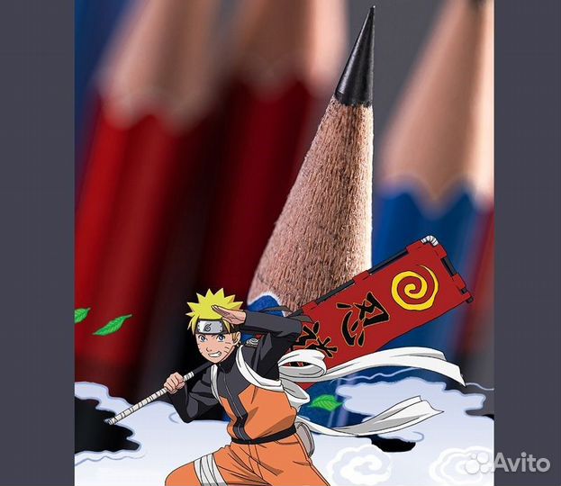 Набор карандашей с аниме персонажем Наруто