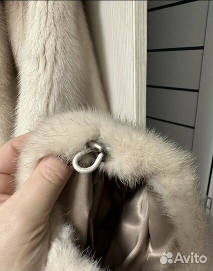 Шуба норковая с капюшоном