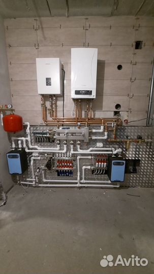 Монтаж котельной. Отопление. Теплый пол