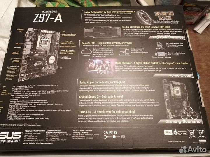 Материнская плата asus z97-a 1150