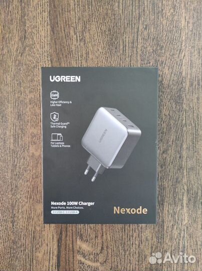 Зарядное устройство Ugreen GaN 100w (новое)