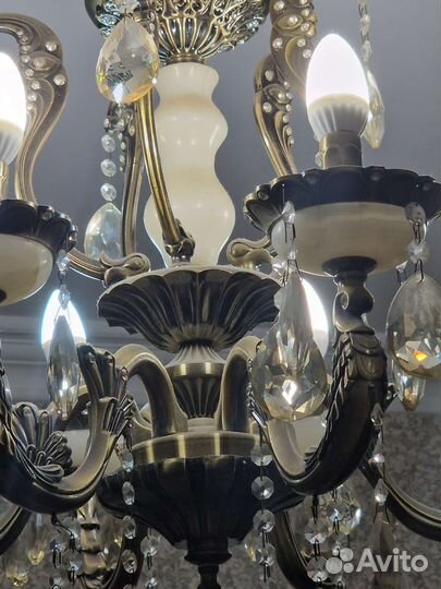 Люстра хрустальная кованная