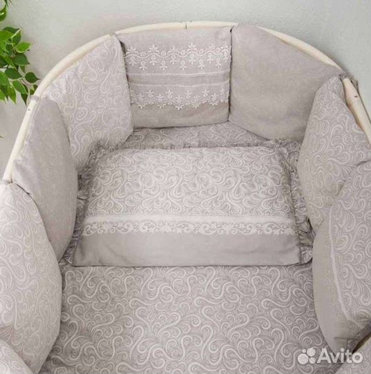 Бортики в кроватку постельное белье сонный гномик