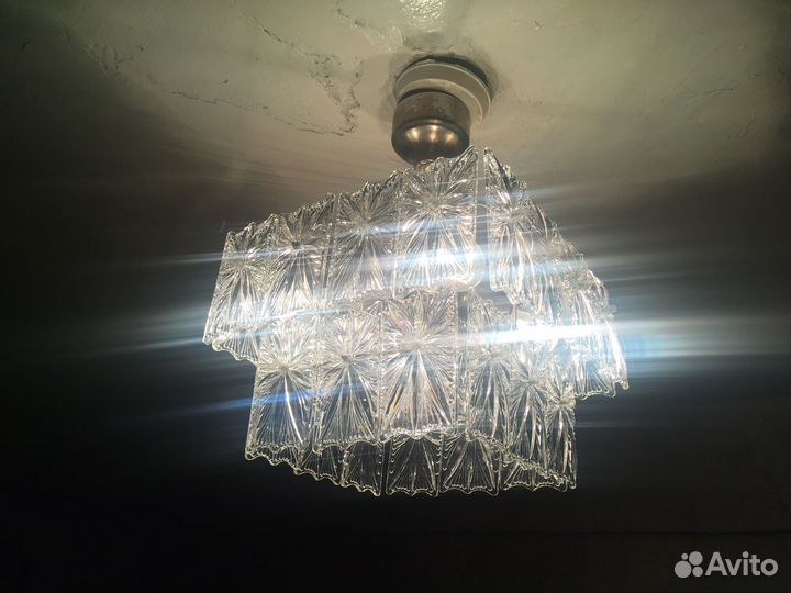 Люстра советская СССР хрустальная