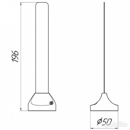 Антенна kroks ксз-800/2700 с магнитным креплением