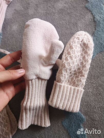 Комплект шапка, манижка и варежки H&M HM 86-92 р