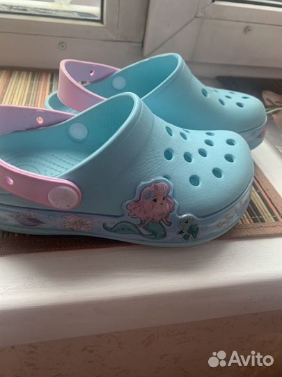 Crocs сабо детские светящиеся