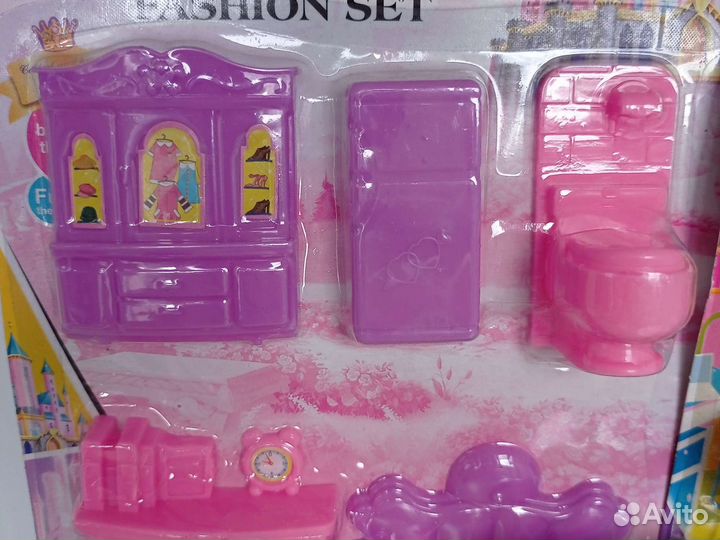 Мебель для кукольного домика пластиковая