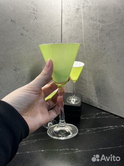 Набор бокалов для мартини Crystalex Praline green