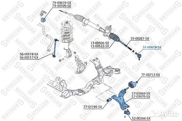Наконечник рулевой chevrolet captiva all, opel ant
