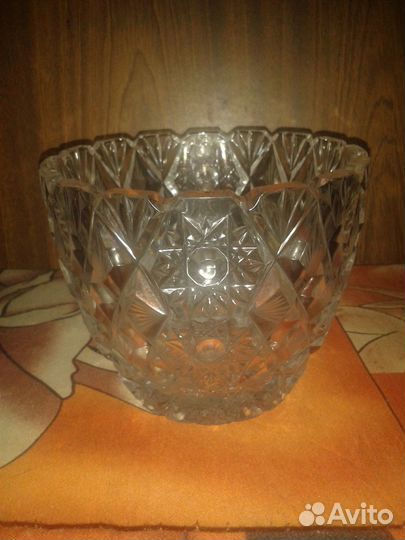 Хрустальная ваза Чехословакия