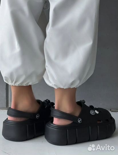 Сабо летние кроксы на платформе