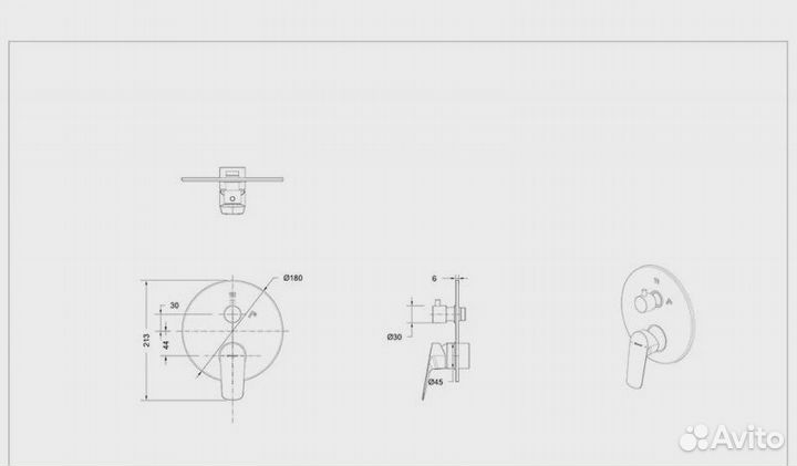 Смеситель для душа Bravat pb8429564cp-2-eng Хром