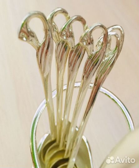 Набор чайных ложек Лебедь