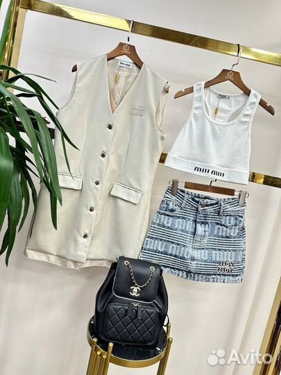 Юбка джинсовая miu miu