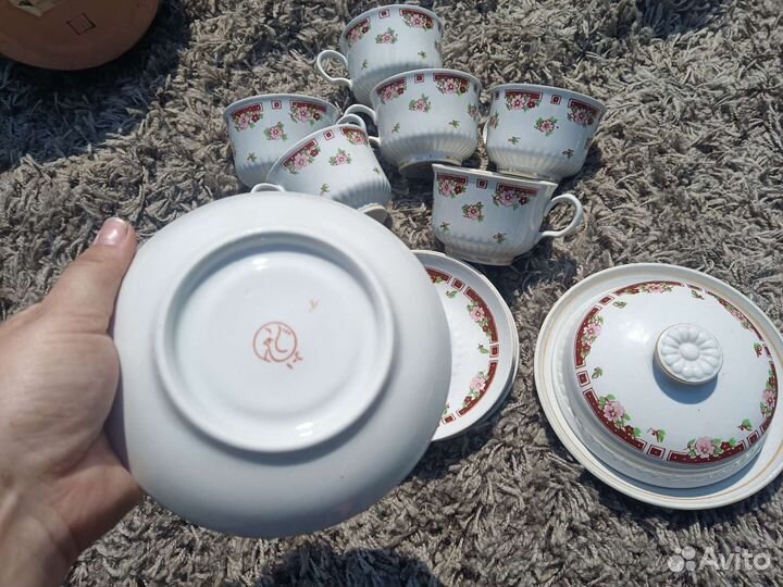 Сервиз чайный, хрусталь