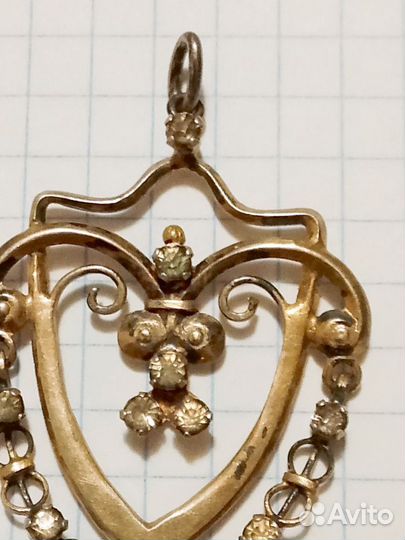 Серебряный кулон 875 пробы