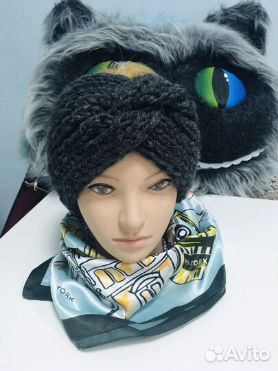 Повязка на голову вязаная