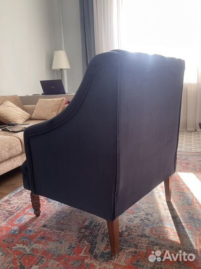 Кресло синее