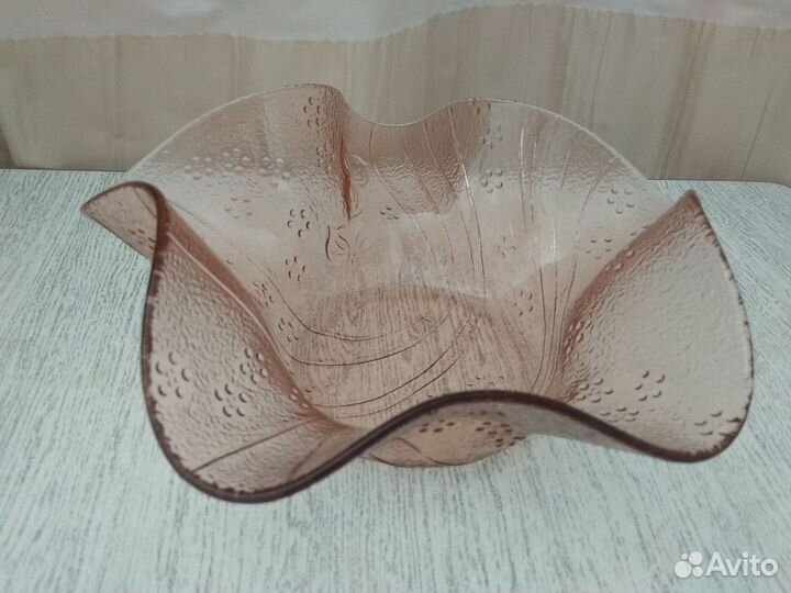 Ваза Фруктовница Конфетница СССР цветное стекло