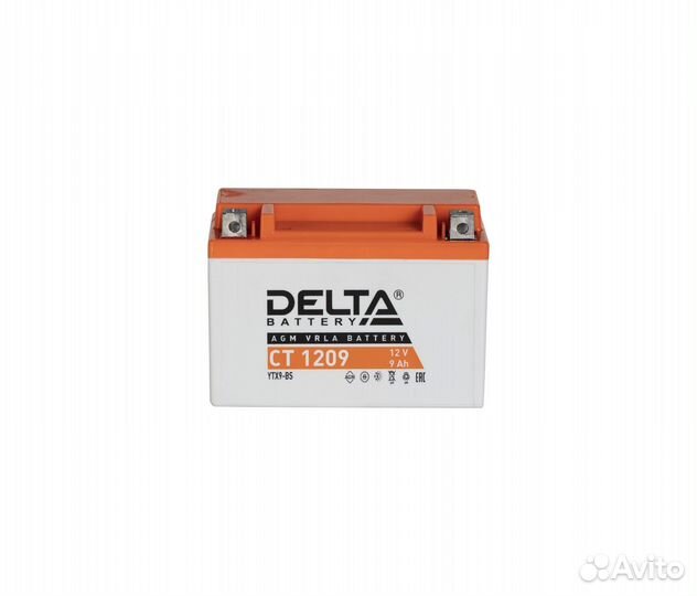 Мото аккумулятор Delta CT 1209 (12V / 9Ah / 135A)