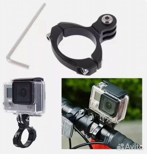 Метал крепление на руль 30-32 мм gopro