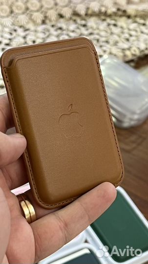 Кожаный картхолдер Apple Wallet визитница