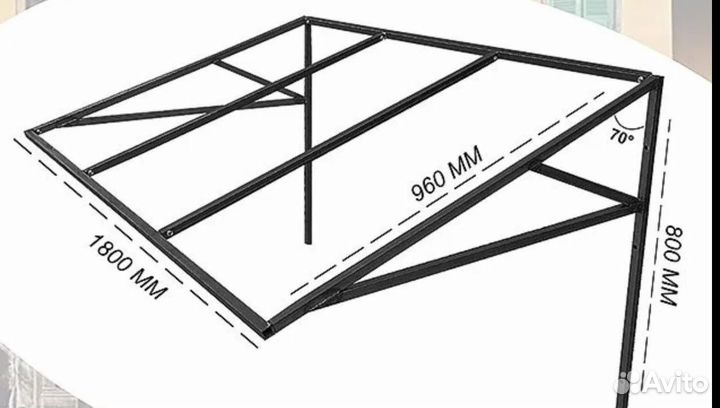 Козырек над крыльцом металл