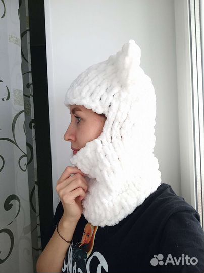 Шапка балаклава с ушками