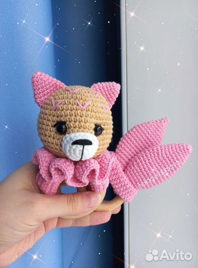 Погремушка-грызунок вязаная