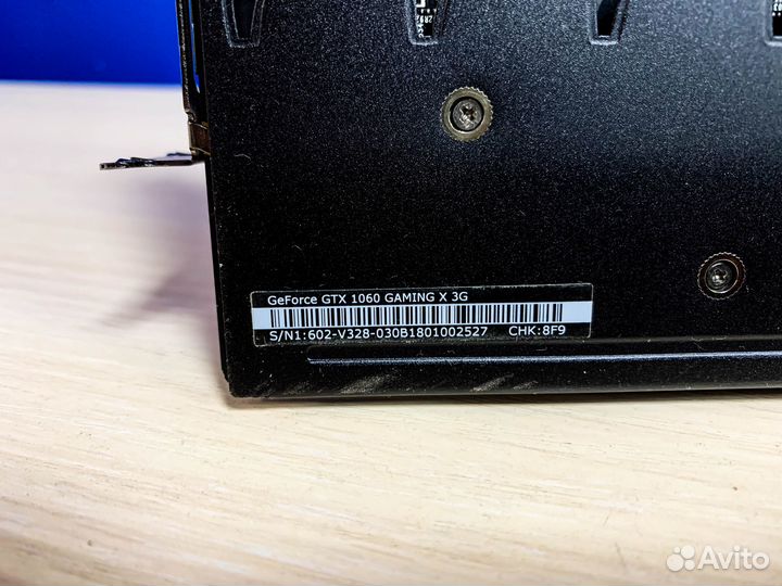 Видеокарта MSI Gaming X GTX 1060 3Gb 192Bit