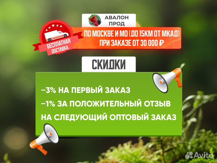 Клюква дикая 1 сорт/ замороженные ягоды