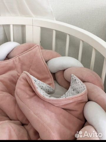 Бортик в кроватку для новорожденного Косичка