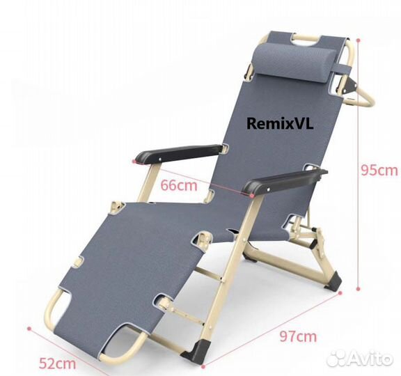 Складной шезлонг раскладушка кресло +матрас +Видео