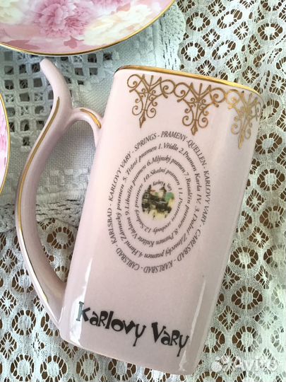 Поильник Чехия розовый фарфор