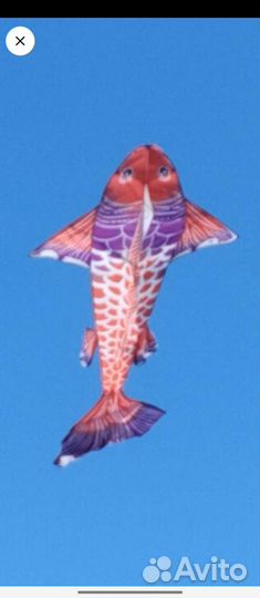 Воздушный змей большой Акула 3 м