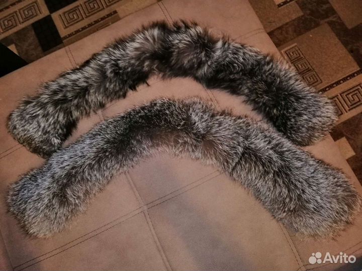 Меховой воротник чернобурки